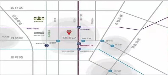 万科时代中心.奥林地图